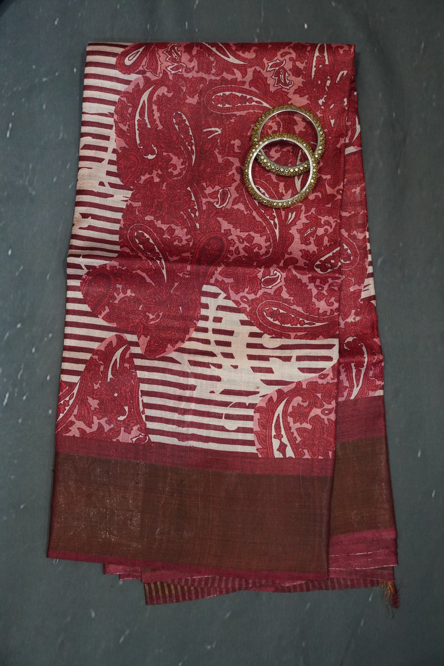 Pure Tussar Silk - Red