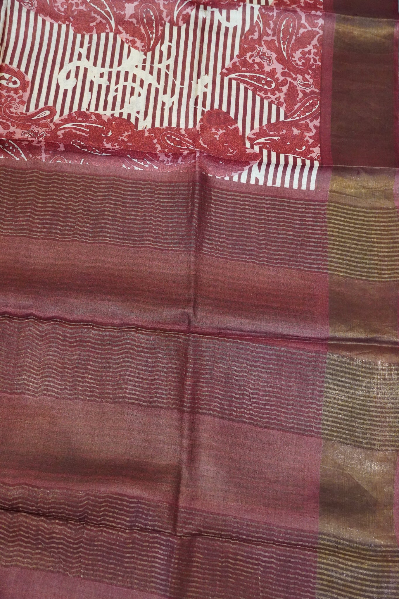 Pure Tussar Silk - Red