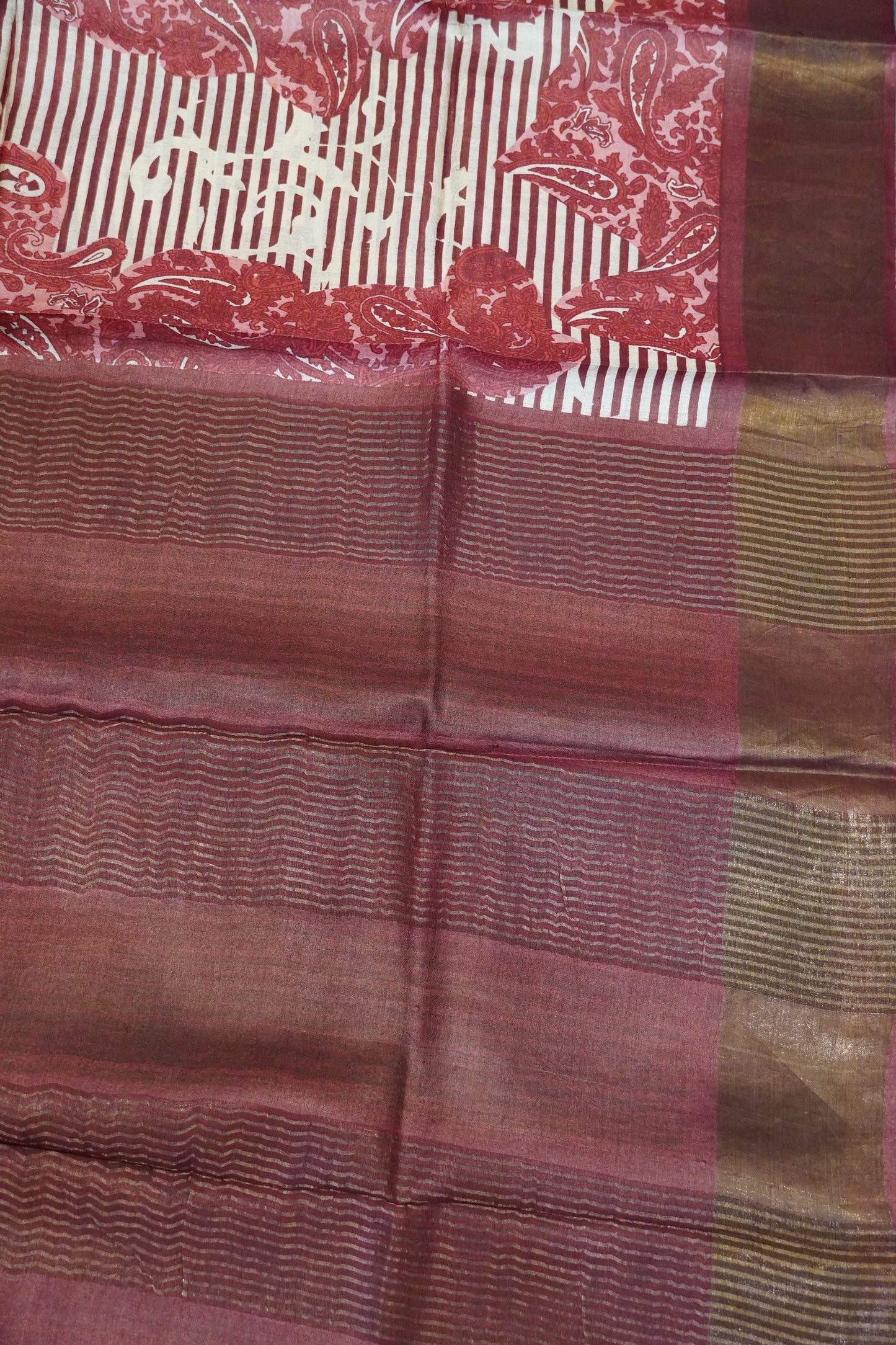 Pure Tussar Silk - Red