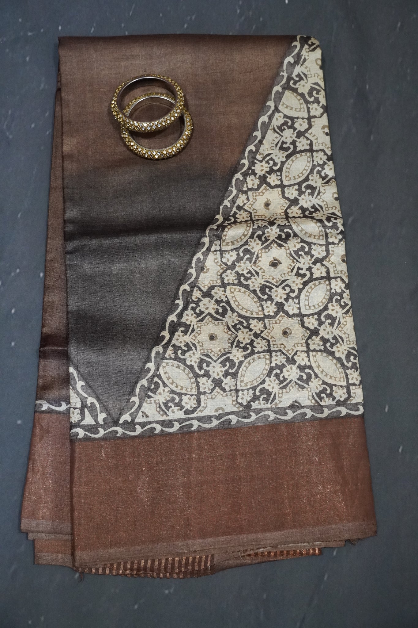 Pure Tussar Silk - Brown