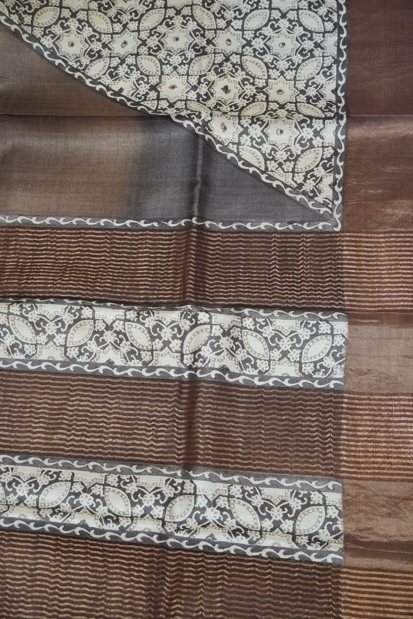Pure Tussar Silk - Brown
