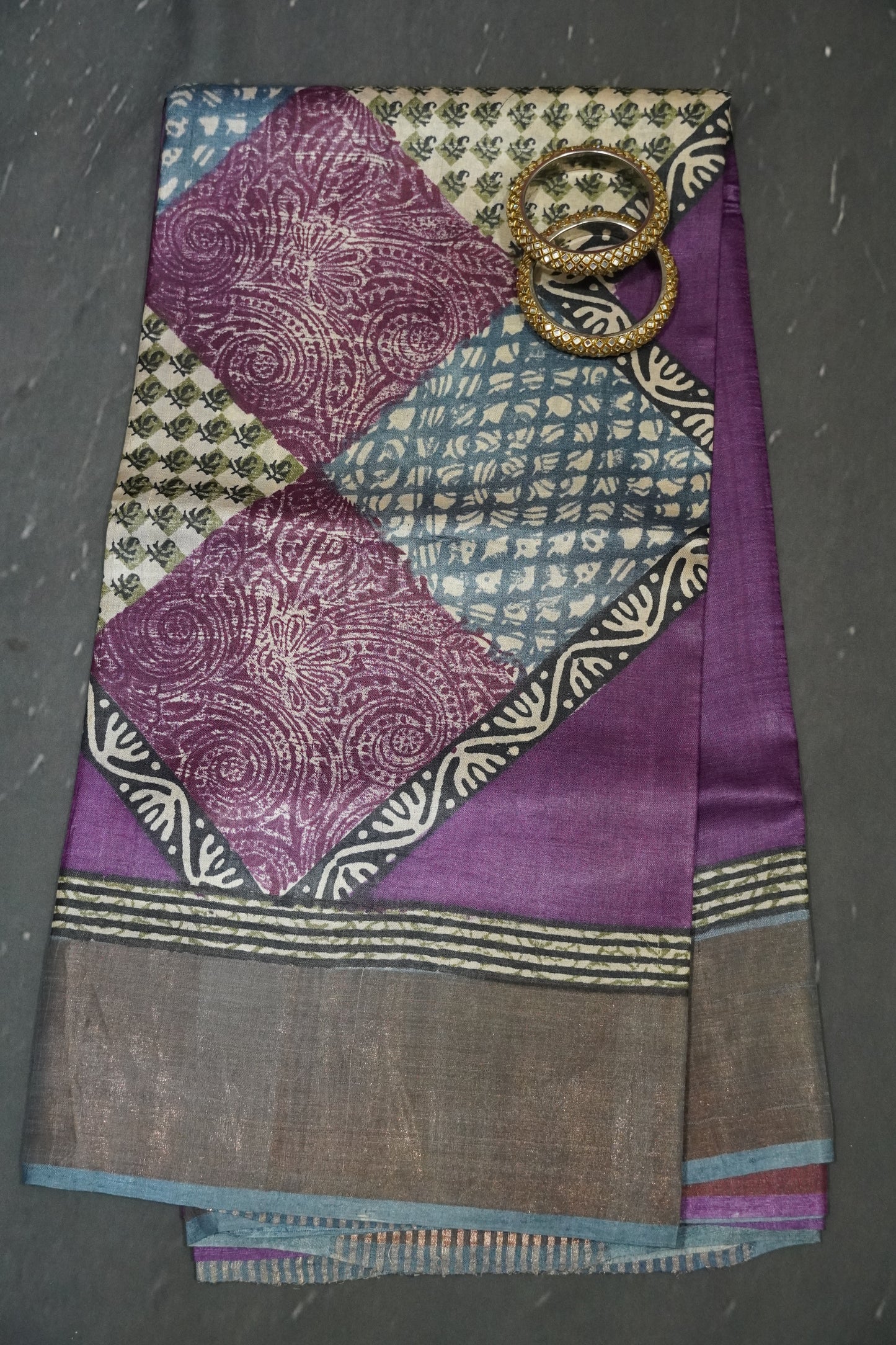 Pure Tussar Silk - Purple