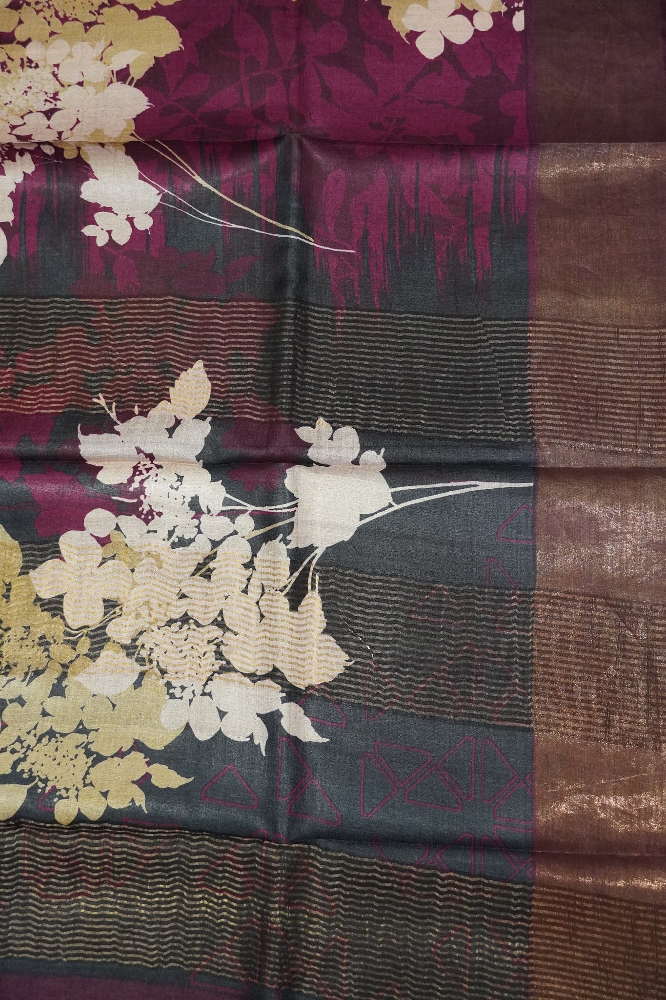 Pure Tussar Silk - Wine
