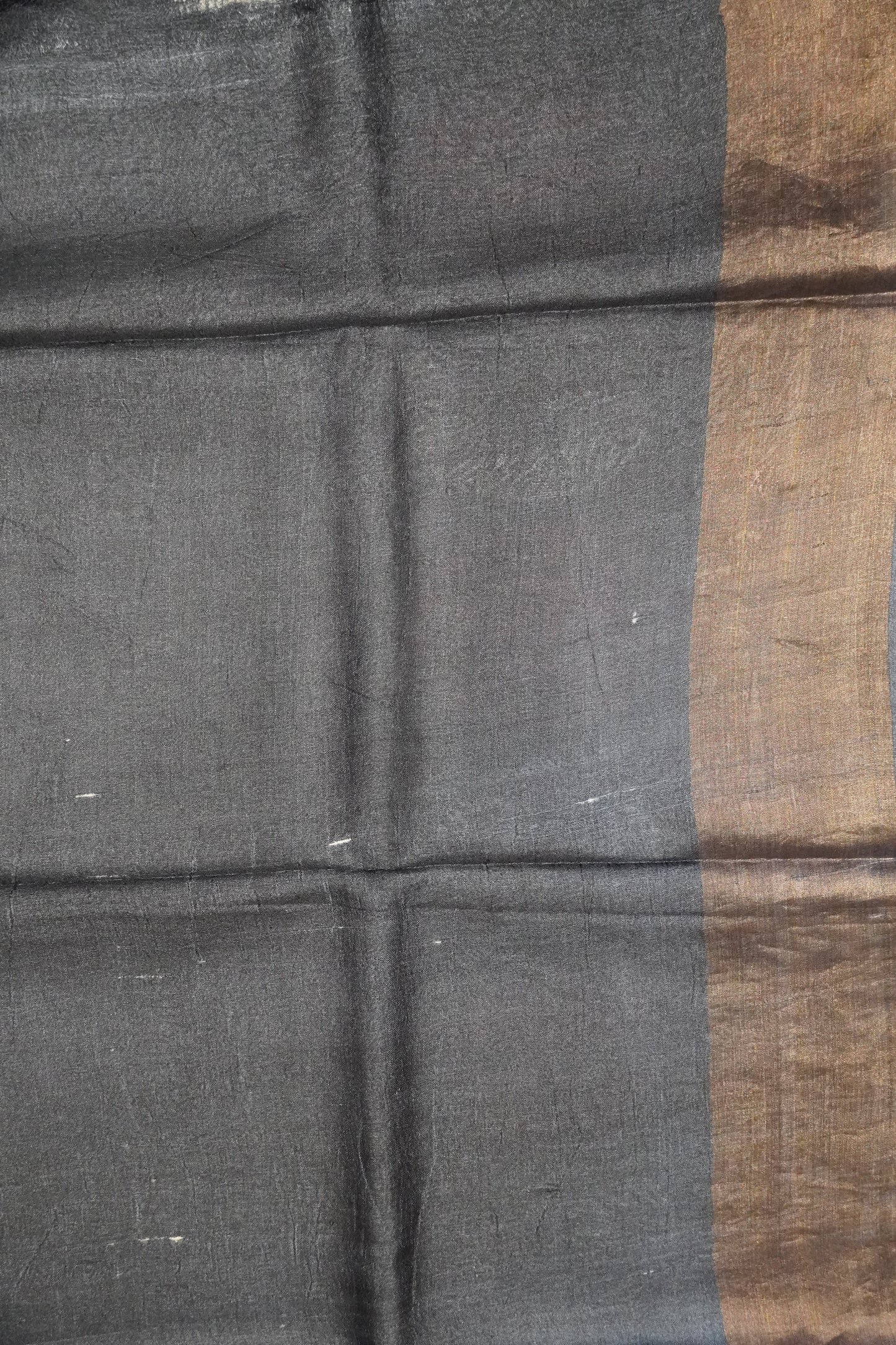 Pure Tussar Silk - Black