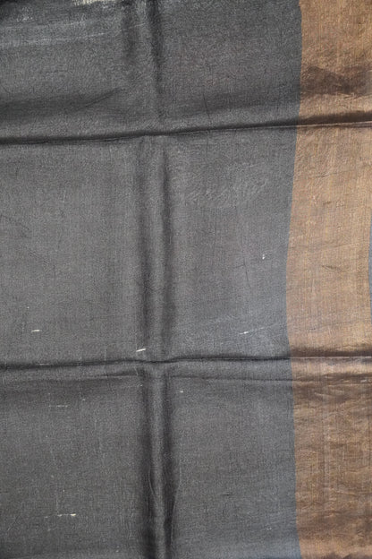 Pure Tussar Silk - Black