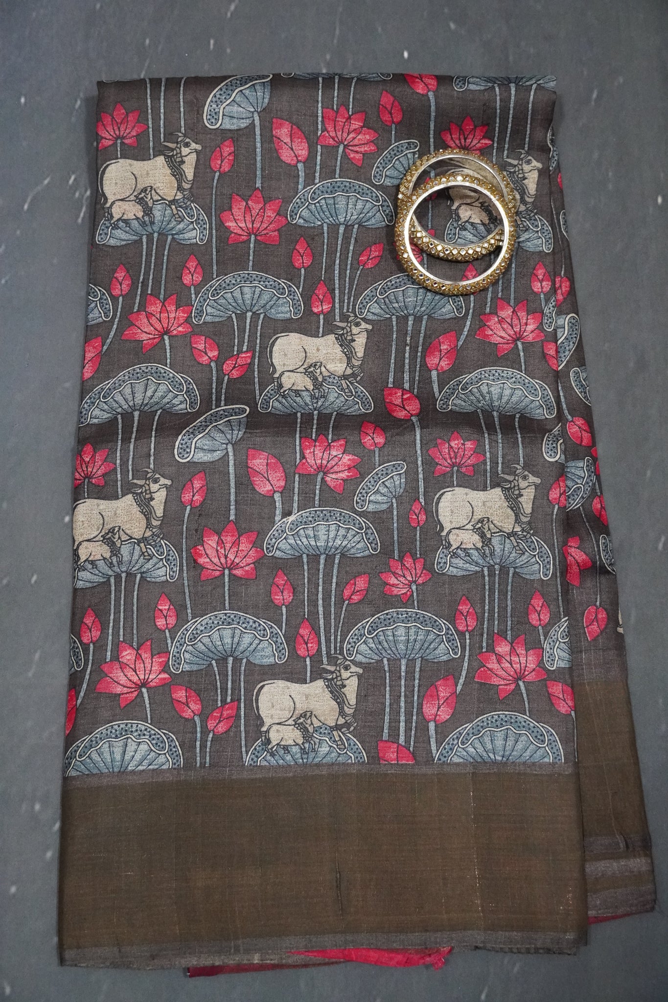 Pure Tussar Silk - Elephant Grey