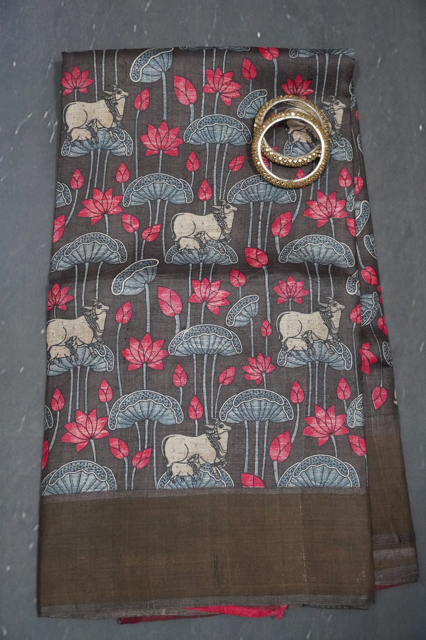 Pure Tussar Silk - Elephant Grey