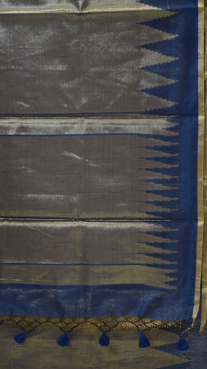 Semi Tissue Silk Saree Blue