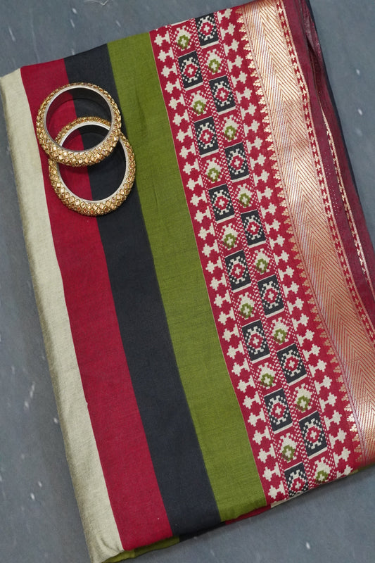 Malai Cotton Saree - Body Lines