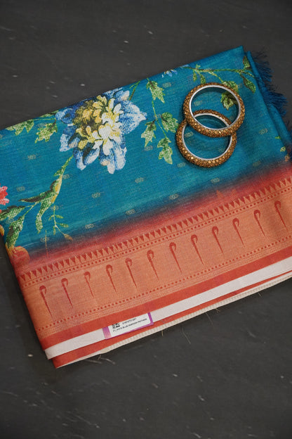 Art Silk Kota Saree - Blue
