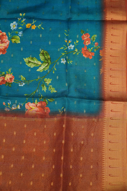 Art Silk Kota Saree - Blue