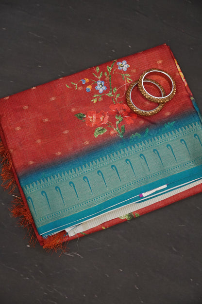 Art Silk Kota Saree - Maroon