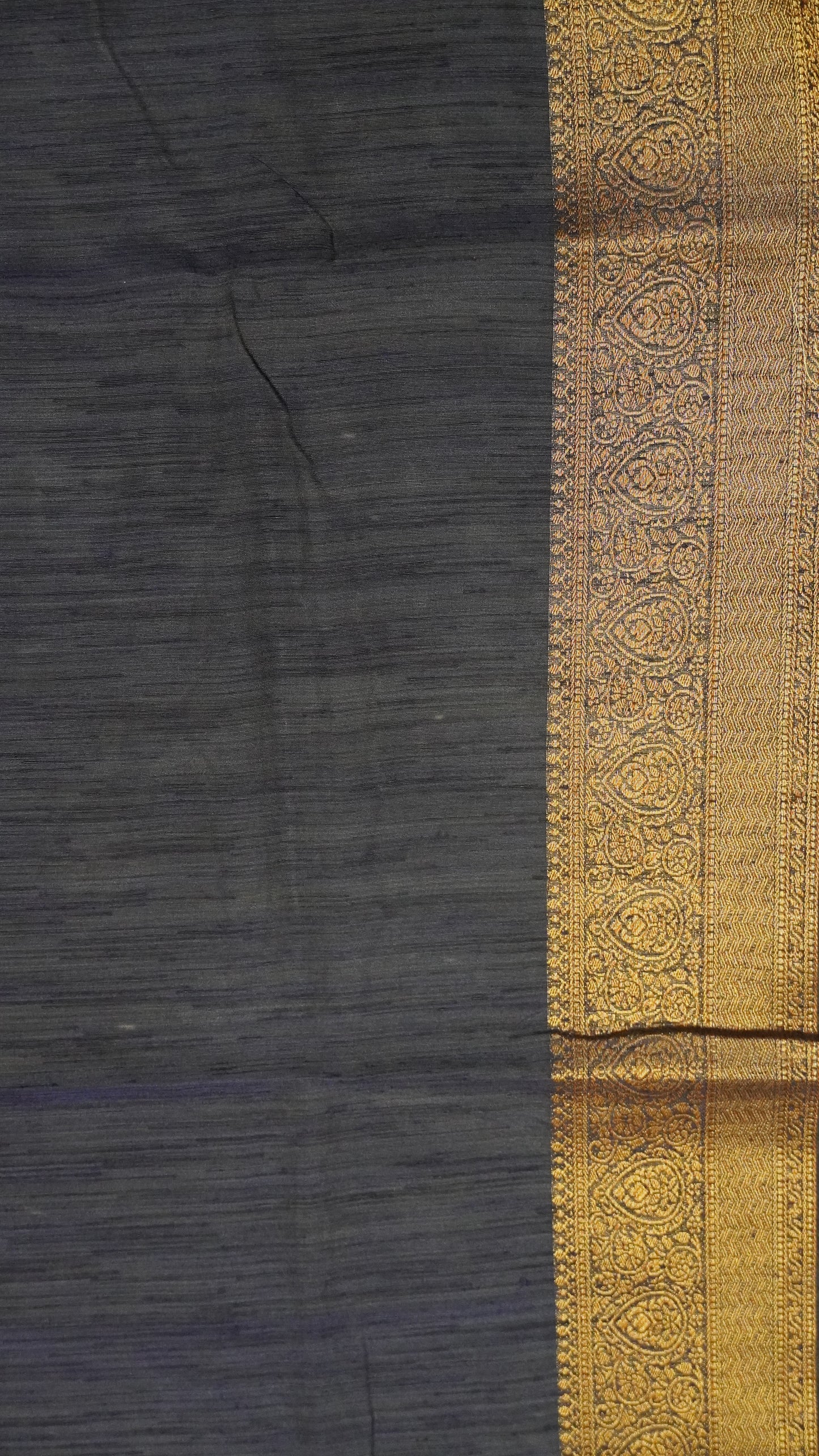 Bamboo Silk Saree-Pink With Navy Blue