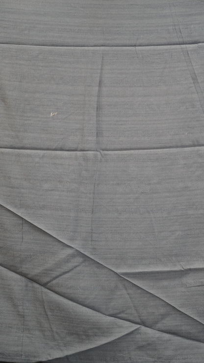 Jute Tussar Aplique Work Saree Blue