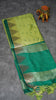 Semi Raw Silk Temple Border Green to Green thumbnail
