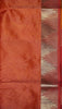 Semi Raw Silk Temple Border Mango Yellow to Red thumbnail
