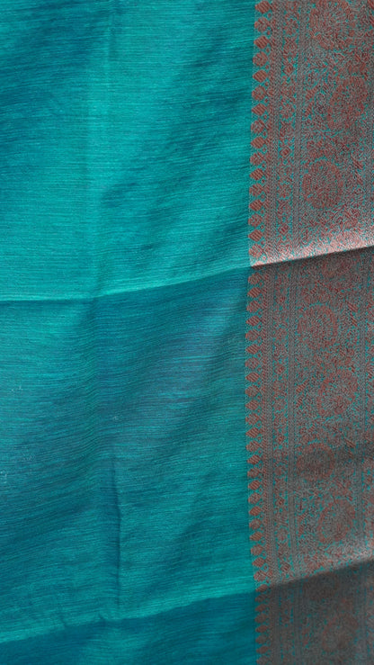 Bamboo Silk Saree-Wine Gypso Thread Work