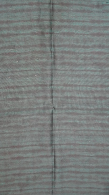 Chanderi Cotton Saree-Eagle Print-Green