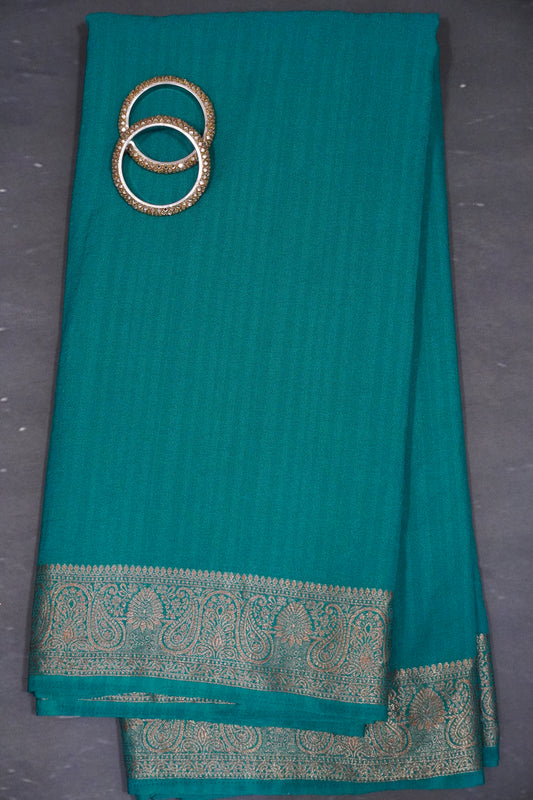 Banarasi Georgette Saree - Teal Green