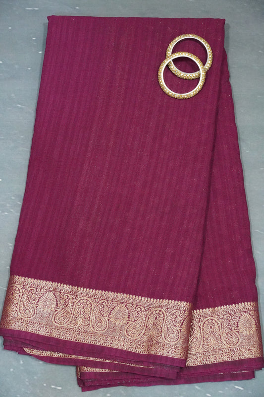 Banarasi Georgette Saree - Maroon