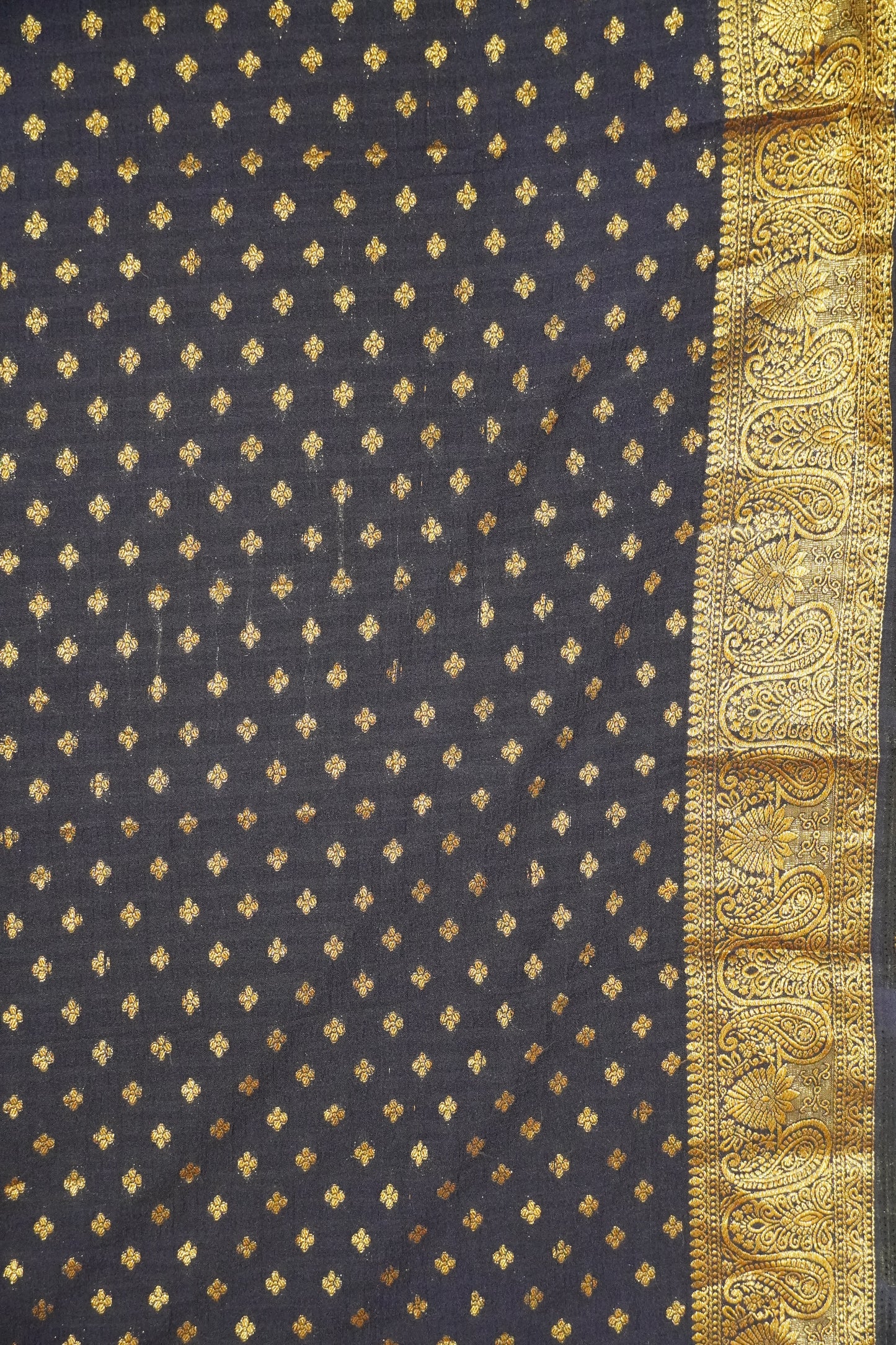 Banarasi Georgette Saree - Navy Blue