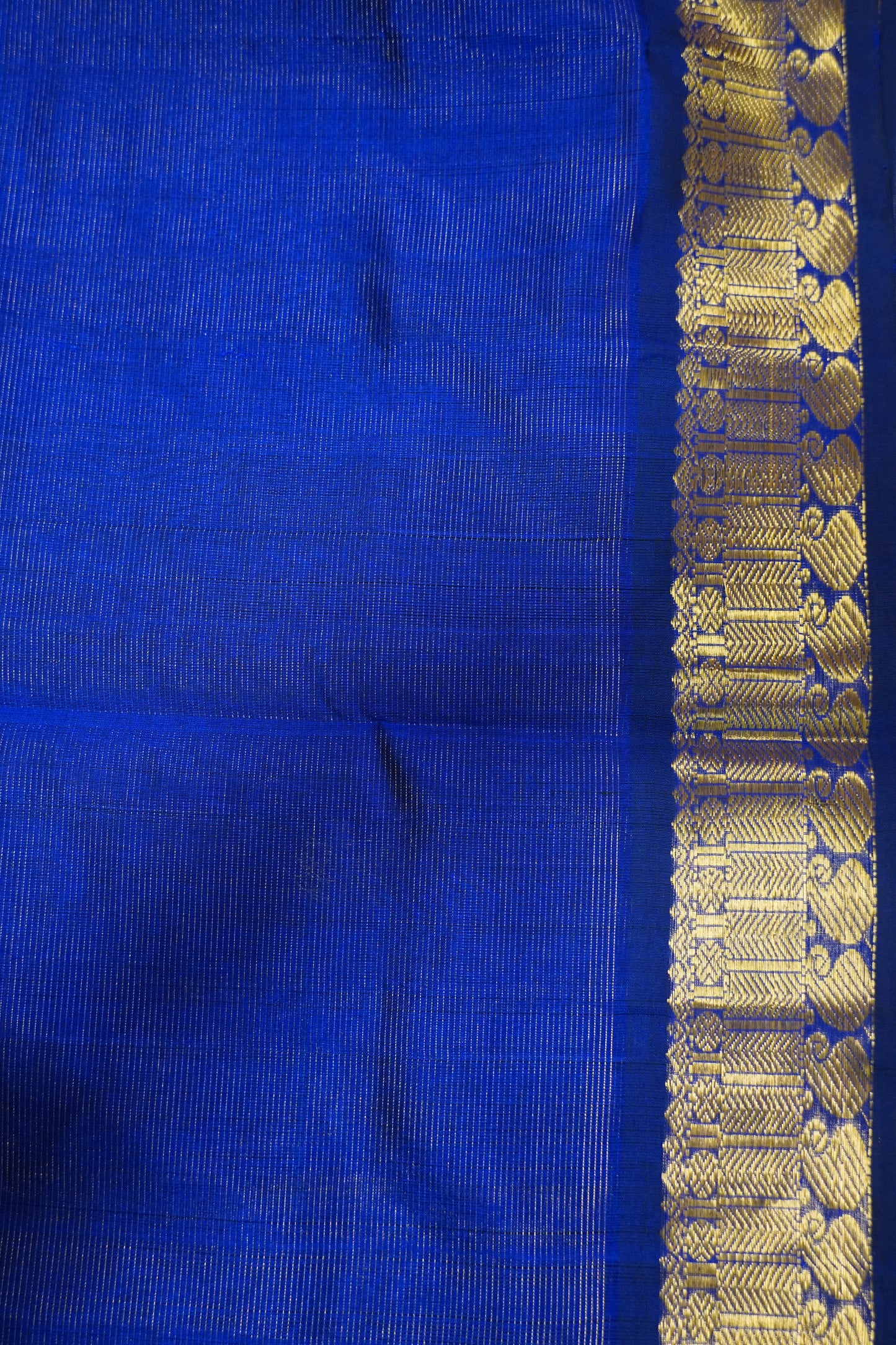 Pure Silk Cotton Saree- Vairaoosi Royal-Blue