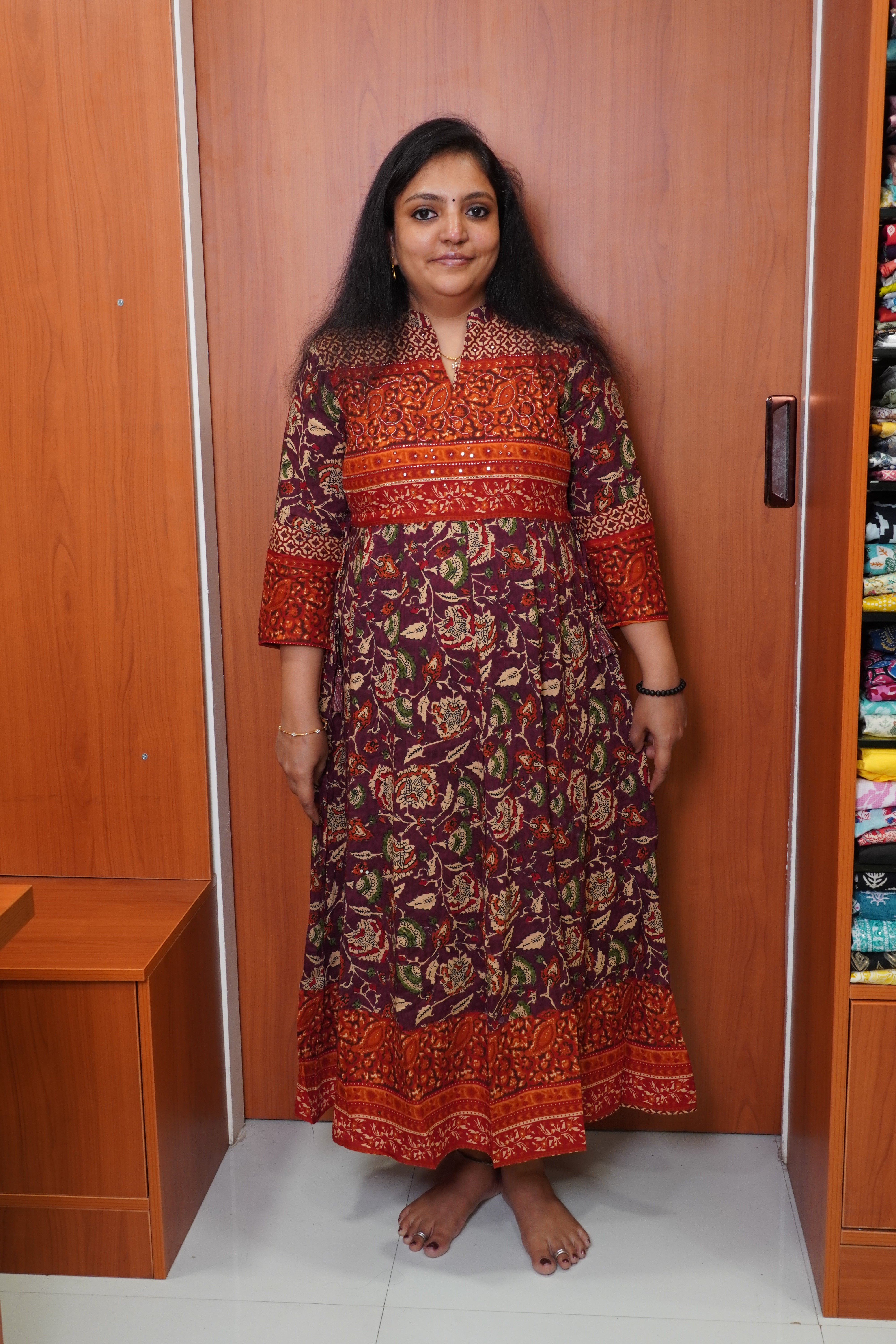 Kurti Top-Kalmkari – Charvi Boutique
