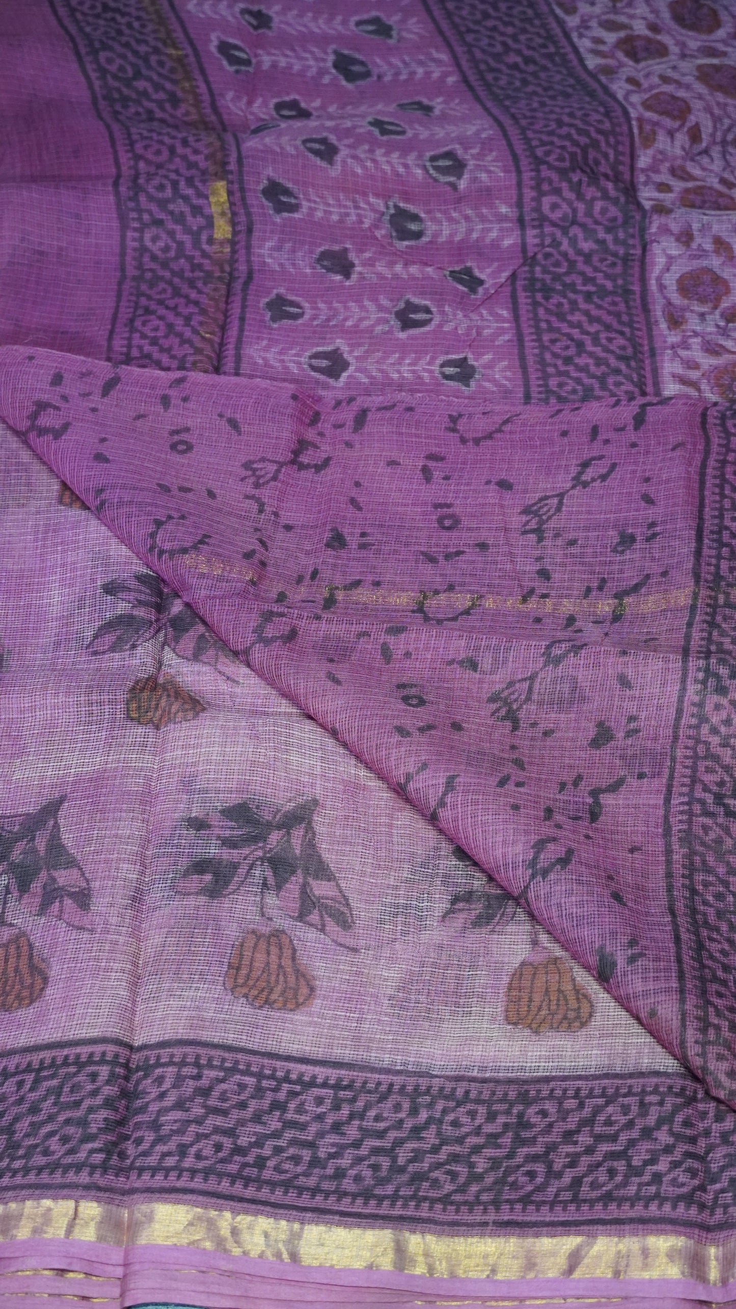 Kota Doria Cotton Saree Floral