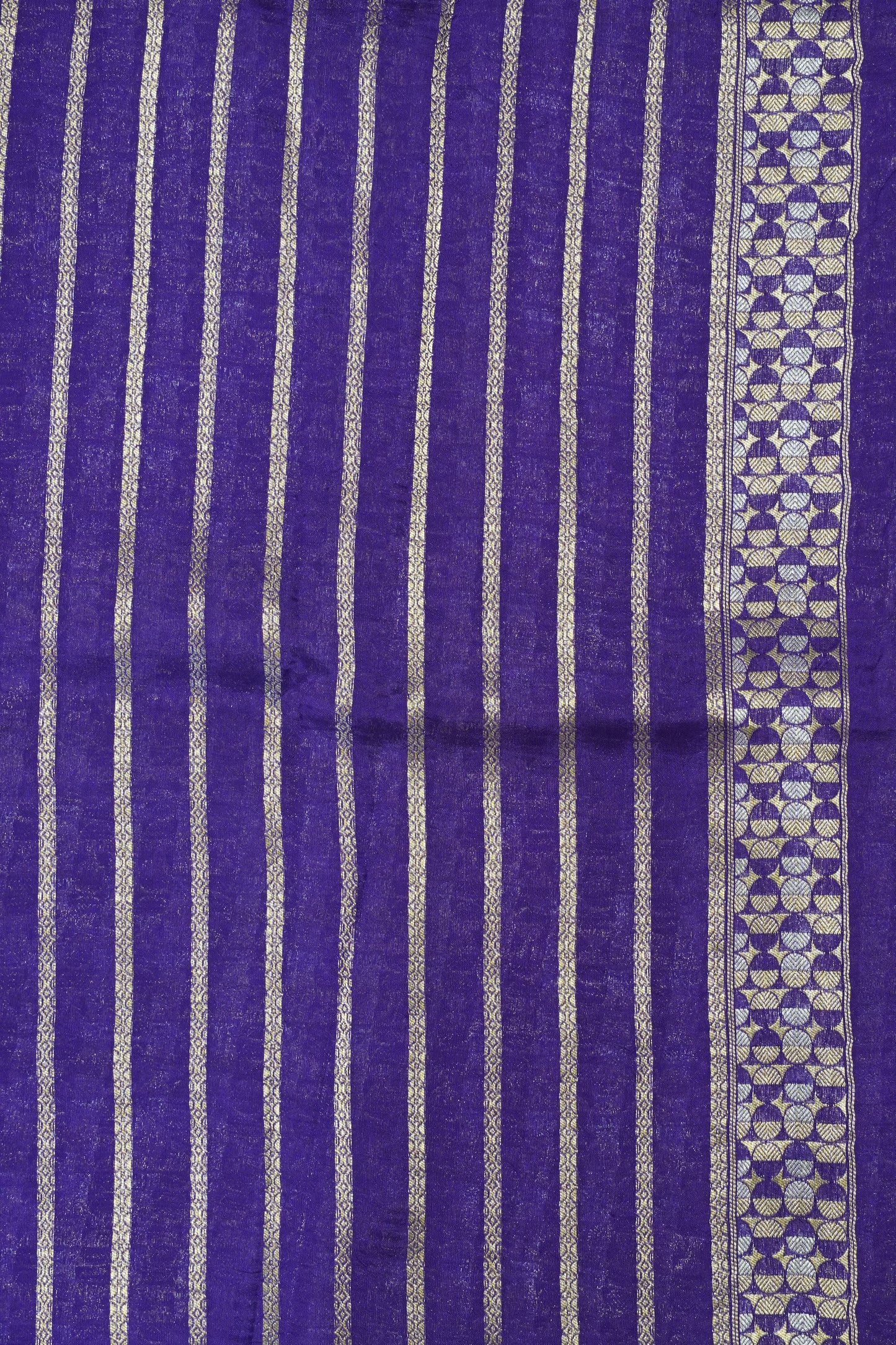 Banarasi Satin Saree - Zari Dots Voilet