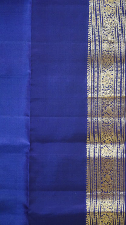 Pure Soft Silk Saree Purple to Violet Long Border