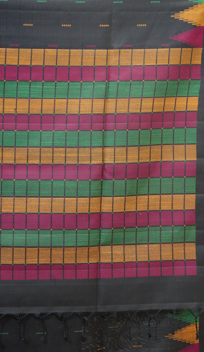 Pure Soft Silk Saree Black