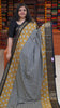 Jute Shiffon Saree Black to Mustard thumbnail