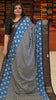 Jute Shiffon Saree Navy Blue thumbnail