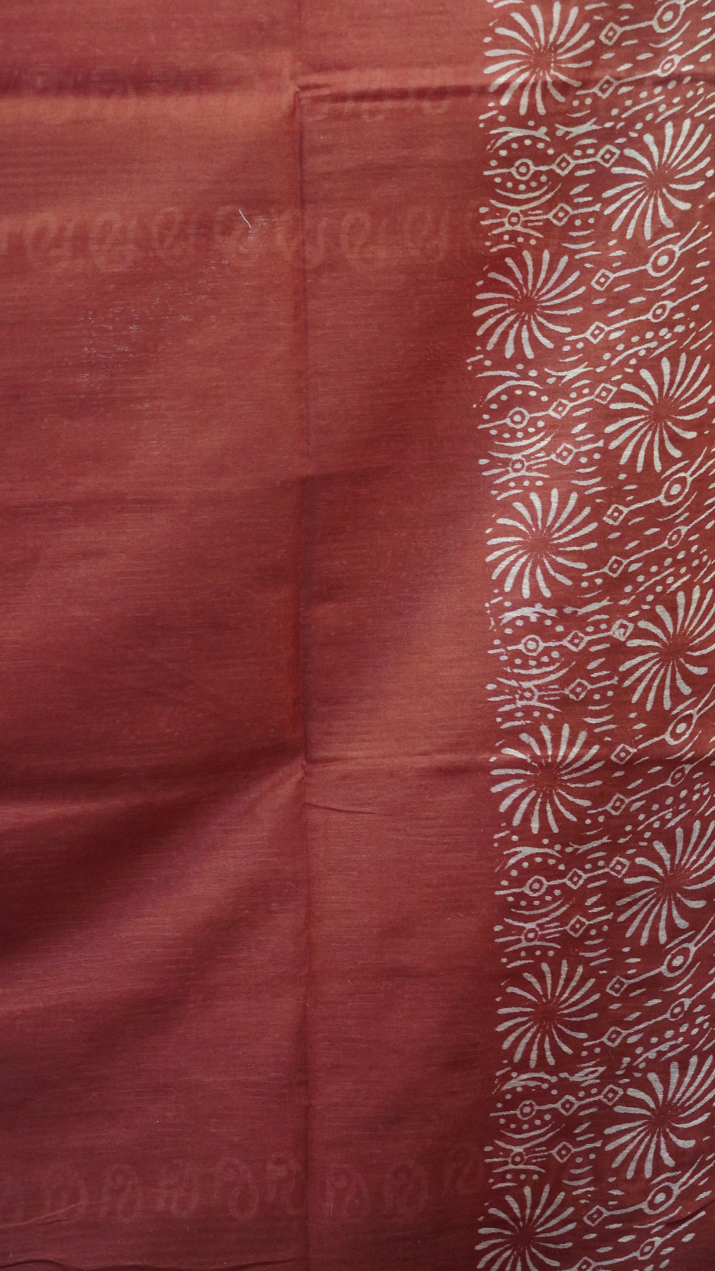 Bhagalpur Tussar Saree-Dark Pink Manga Pattern