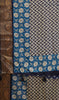 Jute Shiffon Saree Navy Blue thumbnail