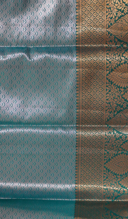 Bridal Tissue Saree-Baby Pink With Full Gold