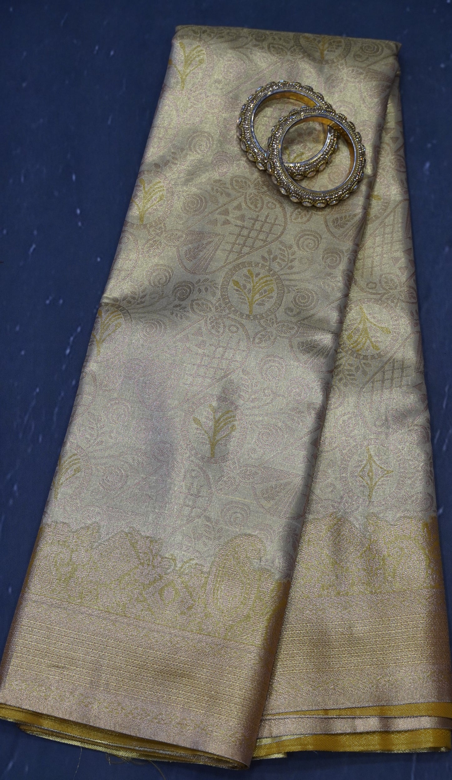 Bridal Tissue Saree-Full Gold