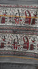 Semi Linen Lavender Saree With Madhubani Print Grey thumbnail