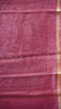 Semi Linen Lavender Saree With Madhubani Print Maroon thumbnail