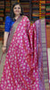 Semi Pattola Saree Floral Pink thumbnail