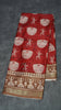Dola Silk Warli Print Red thumbnail