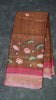 Semi Printed PichwaiSilk Saree Brown to Pink thumbnail
