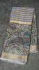 Semi Printed Kalamkari Silk Saree Lavendar thumbnail