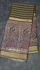 Semi Printed Pichwai Silk Saree Olive Green thumbnail