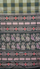 Semi Tussar Saree Checkered Pattern Olive Green thumbnail