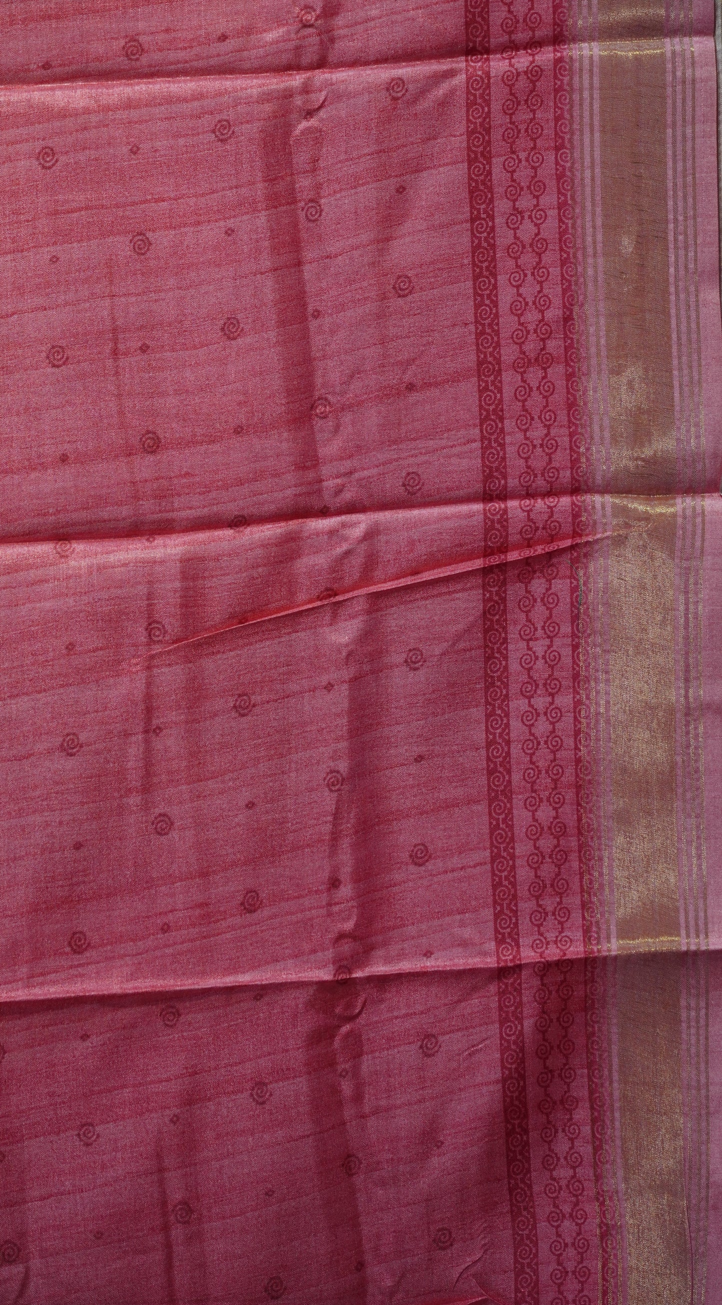 Semi Printed PichwaiSilk Saree Brown to Pink