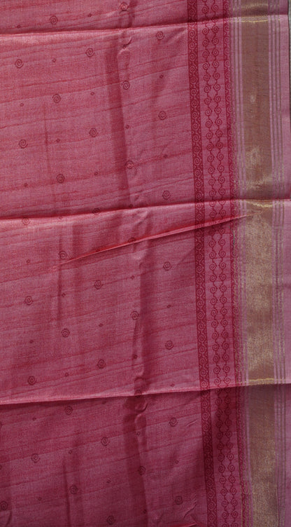 Semi Printed PichwaiSilk Saree Brown to Pink