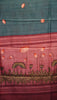 Semi Printed Pichwai Silk Saree Teal Blue to Wine thumbnail
