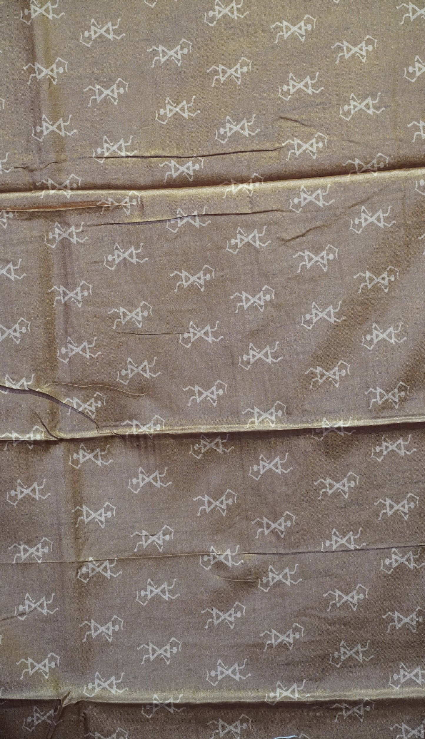 Dola Silk Warli Print Red