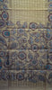 Semi Printed Kalamkari Silk Saree Mustard thumbnail
